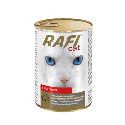 Product Υγρή Τροφή Γάτας Dolina Noteci Rafi Cat z beef-kaw. w sos 415g base image