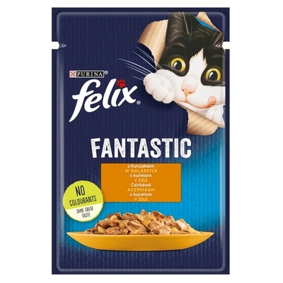 Product Υγρή Τροφή Γάτας FELIX Fantastic with chicken in jelly - 85g base image