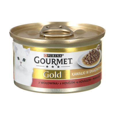 Product Υγρή Τροφή Γάτας Gourmet Gold Sauce Delight Beef 85 g base image
