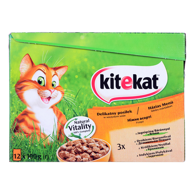 Product Υγρή Τροφή Γάτας Kitekat Delicate meals in sauce - 100 g x12 base image
