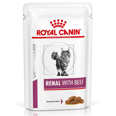 Product Υγρή Τροφή Γάτας Royal Canin Renal with Beef Chunks in sauce Chicken, Pork, Beef 12x85 g base image