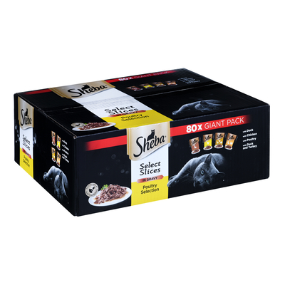 Product Υγρή Τροφή Γάτας Sheba Selection Poultry Flavours in sauce 80x 85 g base image