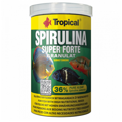 Product Τροφή Ψαριών Tropical Spirulina Super Forte granulate - for aquarium fish - 100 ml/60 g base image
