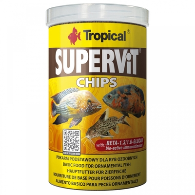 Product Τροφή Ψαριών Tropical Supervit Chips 100ml base image