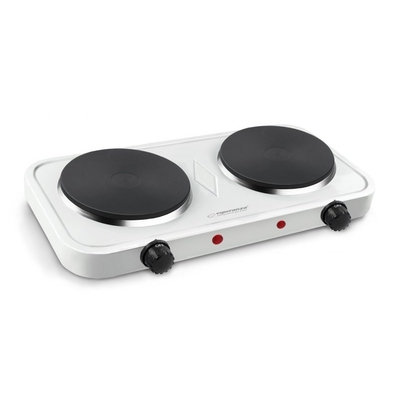 Product Επιτραπέζια Εστία Esperanza EKH010W Adjustable electric 2 heating fields, white base image