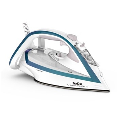 Product Ατμοσίδερο Tefal TurboPro Anti-Calc FV5689E0 Dry & Durilium AirGlide Autoclean soleplate 2800 W Turquoise, White base image