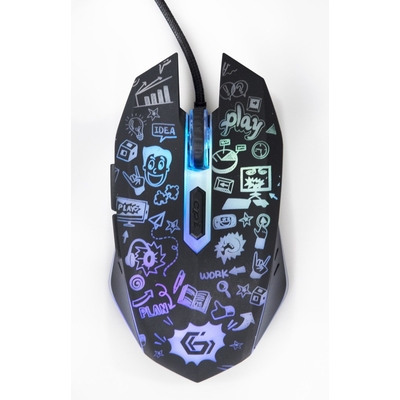 Product Ποντίκι Gaming Ενσύρματο Gembird MUS-6B-GRAFIX-01 6-button optical LED 3600 DPI, black base image