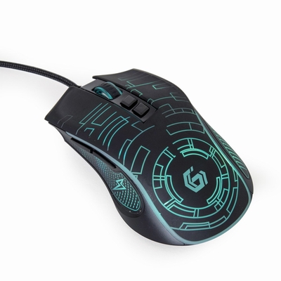 Product Ποντίκι Ενσύρματο Gembird MUSG-RGB-01 USB LED gaming 3600 DPI, black base image