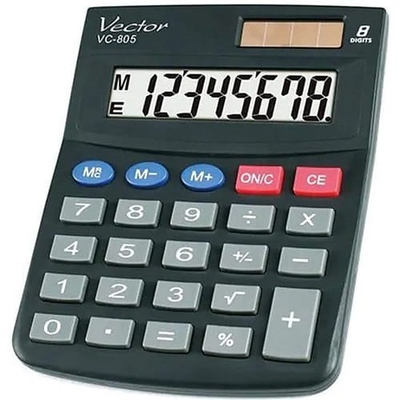 Product Αριθμομηχανή Vector KAV VC-805 BLACK base image