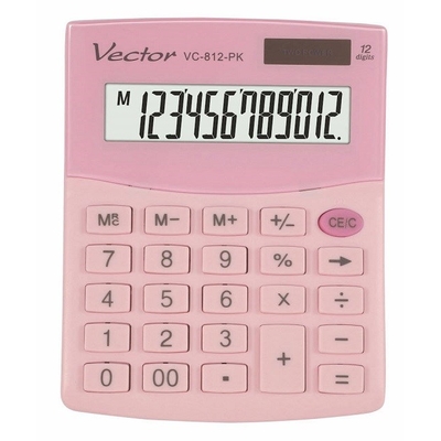 Product Αριθμομηχανή Vector KAV VC-812 PK PINK base image