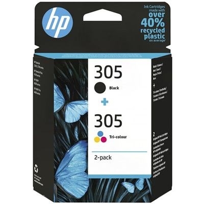 Product Μελάνι HP 305 2-Pack Tri-color/Black Original Ink Cartridge base image