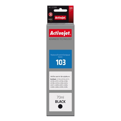 Product Μελάνι συμβατό Activejet AE-103Bk Epson 103 C13T00S14A, 70 ml, black) base image