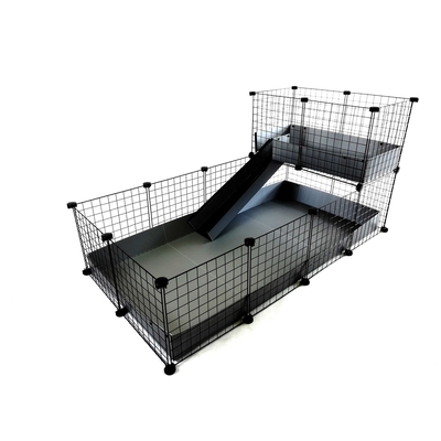 Product Κλουβί Τρωκτικών C&C Modular 4x2 + Loft 2x1+ grey ramp base image