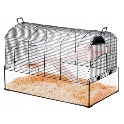 Product Κλουβί Τρωκτικών Zolux Cage NeoPanas XL with glass cuvette, black base image