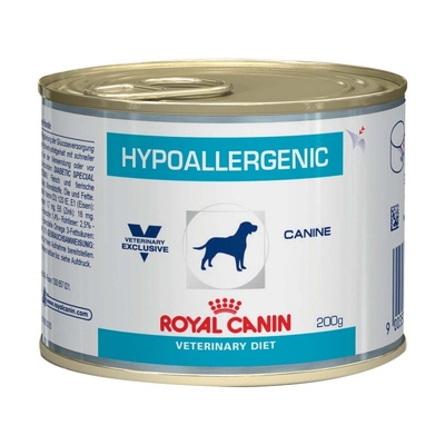 Product Ξηρά Τροφή Σκύλων Royal Canin Hypoallergenic - Dry cat food Tin - 0.2 kg base image