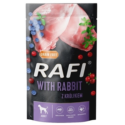 Product Υγρή Τροφή Σκύλων Dolina Noteci Rafi Rabbit, blueberry, cranberry 500g base image