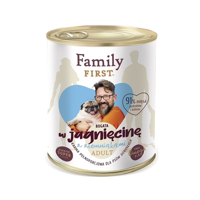 Product Υγρή Τροφή Σκύλων Family FIRST Adult Lamb with potato 800 g base image
