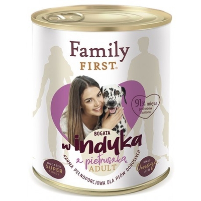 Product Υγρή Τροφή Σκύλων Family FIRST Adult Turkey with parsley 800 g base image