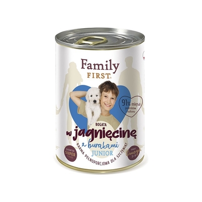 Product Υγρή Τροφή Σκύλων Family FIRST Junior Lamb with beets 400 g base image