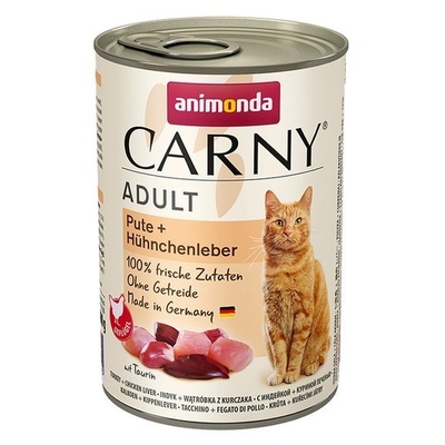 Product Υγρή Τροφή Γάτας Animonda Carny Adult Turkey with chicken liver 400g base image
