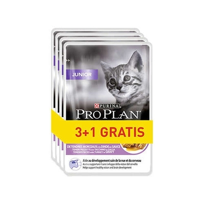 Product Υγρή Τροφή Γάτας Purina Pro Plan Junior Turkey 85g 3+1 base image