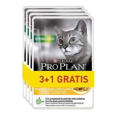Product Υγρή Τροφή Γάτας Purina Pro Plan Sterilised Chicken 85g 3+1 base image