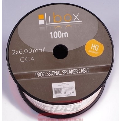 Product Καλώδιο Ηχείου Libox 2x6,00mm LB0049 audio 100 m Transparent base image