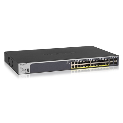 Product Network Switch Netgear GS728TP Managed L2/L3/L4 Gigabit (10/100/1000) (PoE) 1U Black base image