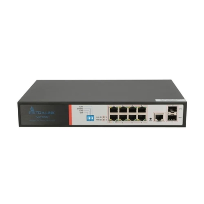 Product Network Switch Extralink EX.8222 Managed L2/L4 Gigabit (10/100/1000) (PoE) 1U Black base image
