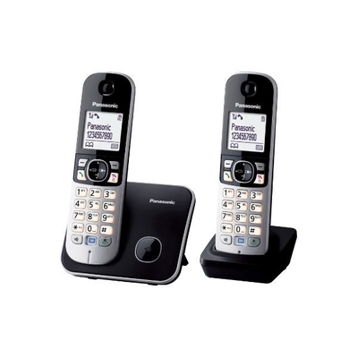 Product Ασύρματο Τηλέφωνο Panasonic KX-TG6812 DECT Caller ID Black, Silver base image