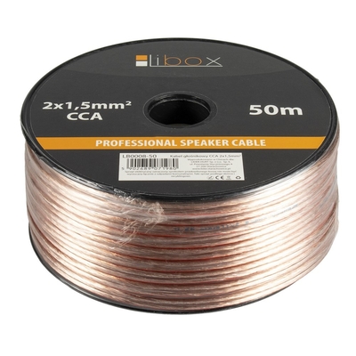 Product Καλώδιο Ηχείου Libox 2x1,50mm LB0008-50 audio 50 m Transparent base image