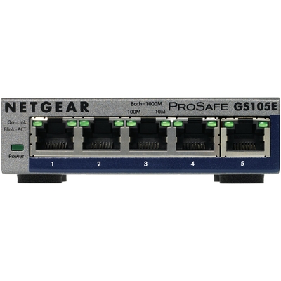 Product Network Switch Netgear GS105E-200PES Managed L2/L3 Gigabit (10/100/1000) Grey base image