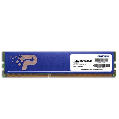 Product Μνήμη RAM Σταθερού DDR3 8GB Patriot Memory PC3-12800 (1600MHz) DIMM 1 x 8GB 1600 MHz base image