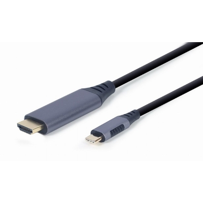 Product Καλώδιo USB Gembird CC-USB3C-HDMI-01-6 1.8 m Type-C HDMI Type A (Standard) Black, Grey base image
