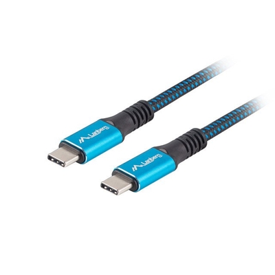 Product Καλώδιo USB Lanberg CA-CMCM-45CU-0005-BK 0.5 m 4 Gen 2x2 USB-C Black, Blue base image