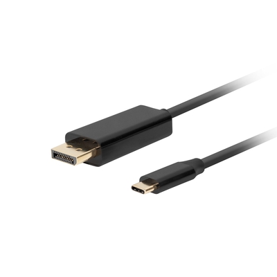 Product Καλώδιo USB Lanberg CA-CMDP-10CU-0010-BK video adapter 1 m Type-C DisplayPort Black base image
