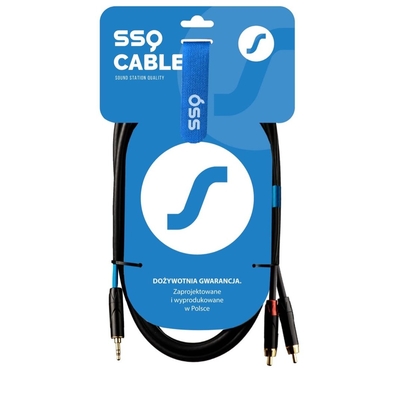 Product Καλώδιο Ήχου SSQ MIJRCA3 SS-1423 Mini Jack Stereo 3,5 mm - 2x RCA 3 m Black base image