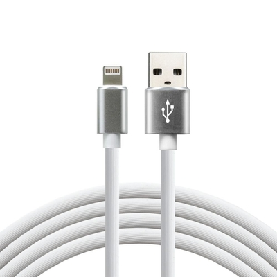 Product Καλώδιo USB Everactive Lightning 1m - White, silicone, quick charge, 2,4A - CBS-1IW base image