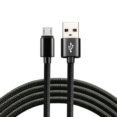 Product Καλώδιo USB Everactive micro 1m - Black, braided, quick charge, 2,4A - CBB-1MB base image