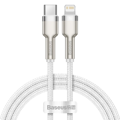 Product Καλώδιo USB Baseus USB-C to Lightning Cafule, White, Power Delivery, 20W, 1m (white) base image