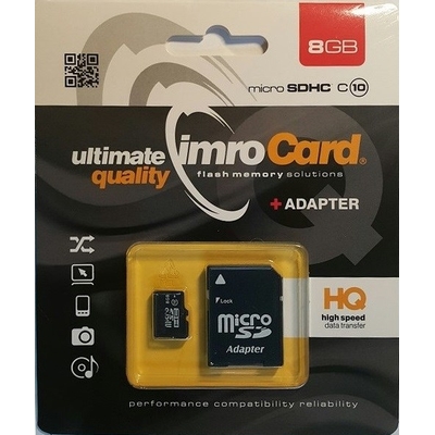 Product Κάρτα Μνήμης MicroSDHC 8GB IMRO 10/8G 8GB Class 10 base image