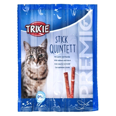 Product Ξηρά Τροφή Γάτας Snacks Premio Sticks-blackened salmon with trout 5x5g base image