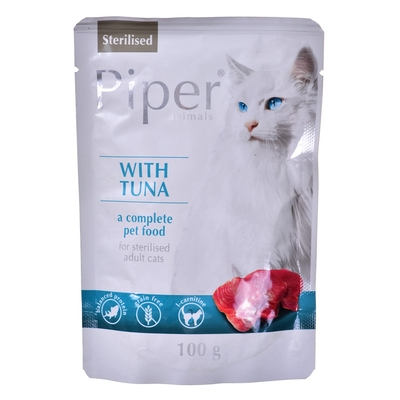 Product Υγρή Τροφή Γάτας Dolina Noteci Piper Animals Sterilised with tuna - for sterilised cats - 100g base image
