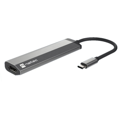 Product Docking Station Natec Fowler Slim USB 3.2 Gen 1 Type-C Black, Chrome base image
