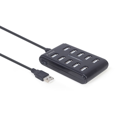 Product USB Hub Gembird UHB-U2P10P-01 10-port USB 2.0 hub, black base image