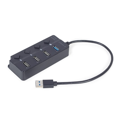 Product USB Hub Gembird UHB-U3P1U2P3P-01 4-port (1 x USB 3.1 + 3 x USB 2.0) base image