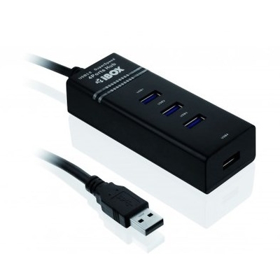 Product USB Hub iBox IUH3FB interface hub 5000 Mbit/s Black base image