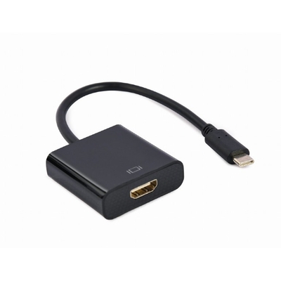 Product Αντάπτορας USB Gembird A-CM-HDMIF-04 Type-C to HDMI 4K@60Hz, 15 cm, black base image