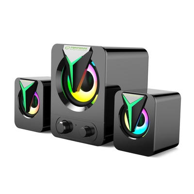 Product Ηχεία PC Esperanza EGS107 2.1 USB LED 5 W Black base image