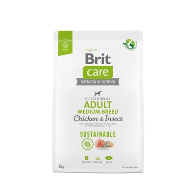 Product Ξηρά Τροφή Σκύλων Brit Care Sustainable Adult Medium Breed Chicken & Insect 3 kg base image